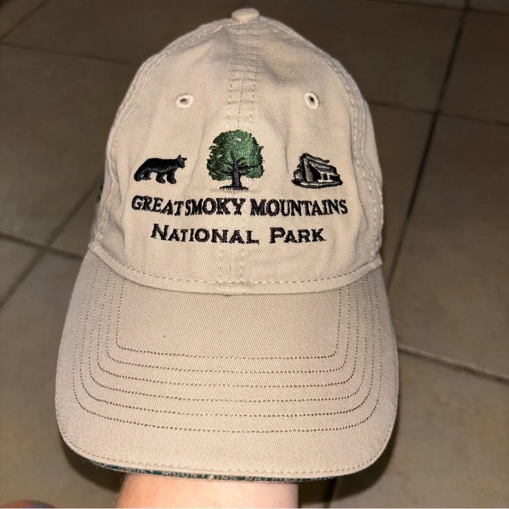 Great Smoky Mountains National Park Beige Baseball Hat